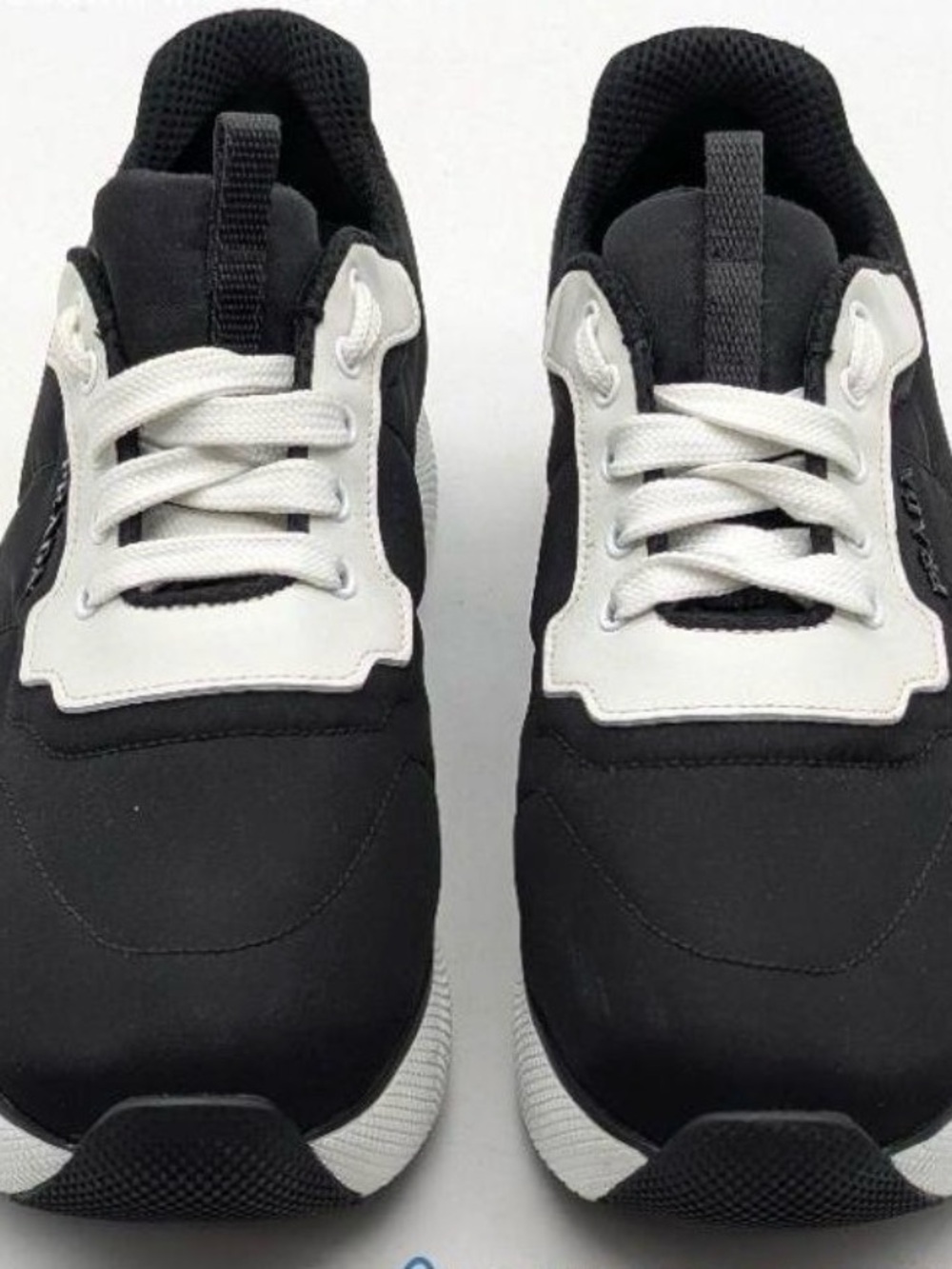 Prada Black and White Hi-Tech Men's Athletic Sneakers 8 New without box